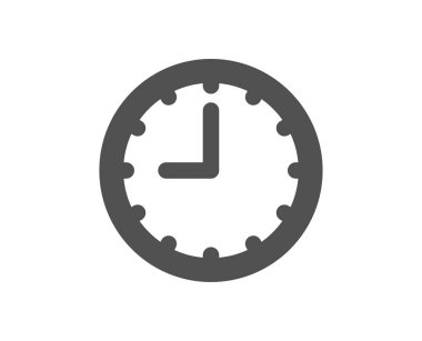 Saat simgesi. Zaman işareti. Office seyretmek veya zamanlayıcı simgesi. Kalite tasarım öğesi. Klasik stil ikonu. Vektör