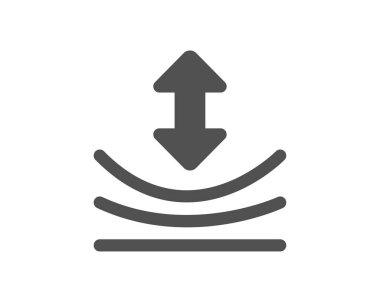 Esneklik simgesi. Elastik malzeme işareti. Kalite tasarım öğesi. Klasik stil ikonu. Vektör