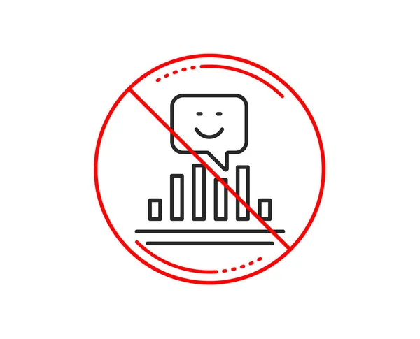 Стоп Сигнал Ref Smile Chart Line Icon Знак Положительной Обратной — стоковый вектор