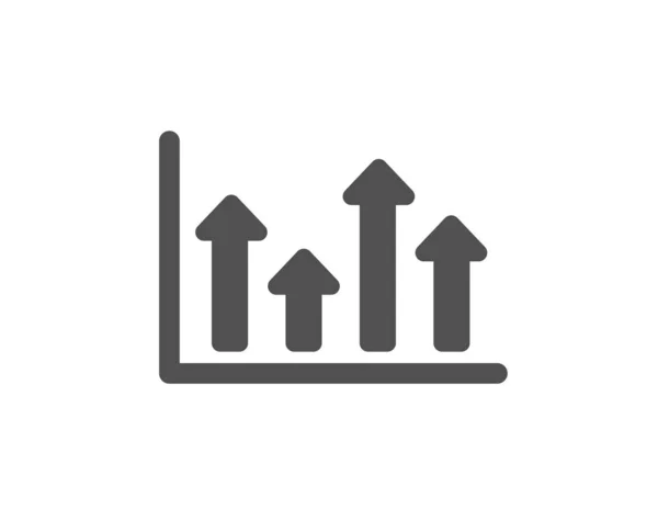 Icono Del Gráfico Crecimiento Signo Gráfico Financiero Símbolo Flechas Superiores — Archivo Imágenes Vectoriales