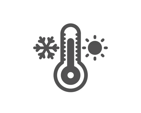 Thermometer Pictogram Koude Warme Thermostaat Teken Winter Zomer Symbool Sneeuwvlok — Stockvector