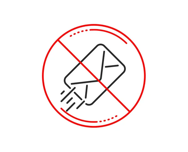 Знак Зупинки Піктограма Лінії Доставки Пошти Знак Відповідності Повідомлень Символ — стоковий вектор