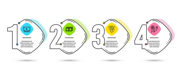 Modelo Infográfico Opções Passos Conjunto Ícones Pagamento Desconto Euro Sinal —  Vetores de Stock