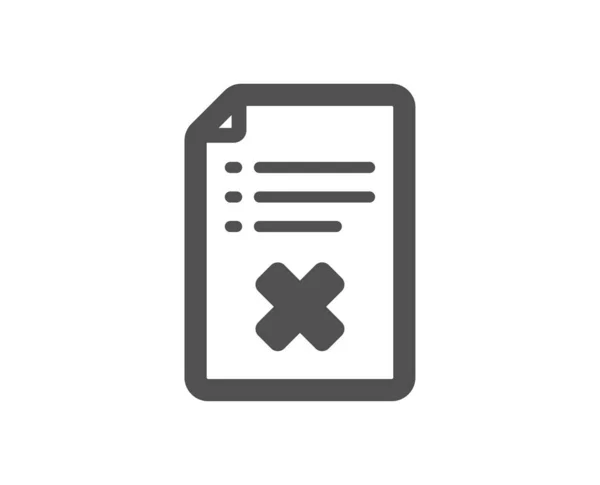 Reject File Icon Decline Document Sign Delete File Quality Design — Stock Vector