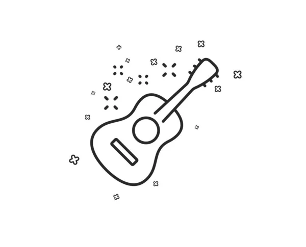 Піктограма Лінії Акустичної Гітари Музичний Знак Символ Музичного Інструменту Геометричні — стоковий вектор