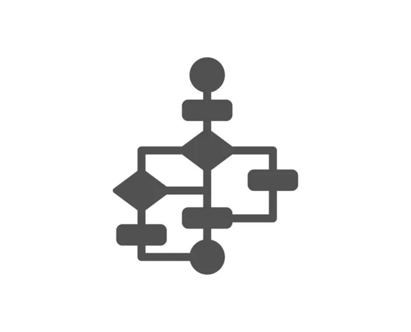 Ícone Diagrama Bloco Sinal Esquema Caminho Símbolo Algoritmo Elemento Design —  Vetores de Stock