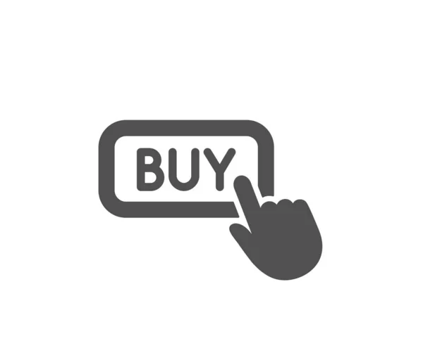 Haga Clic Para Comprar Icono Cartel Compras Línea Símbolo Procesamiento — Vector de stock