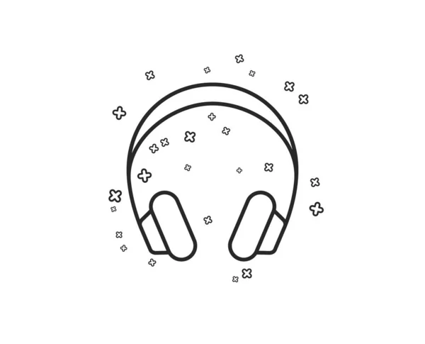 Fejhallgató Ikonján Zene Hallgató Készülék Jele Vagy Audio Szimbólum Geometriai — Stock Vector
