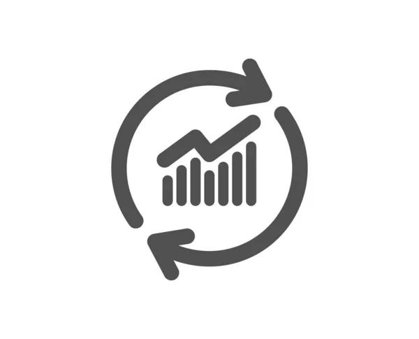 グラフ アイコン レポート グラフまたは売上成長の記号を更新します 分析と統計データのシンボル 品質デザイン要素 クラシックなスタイルのアイコン ベクトル — ストックベクタ