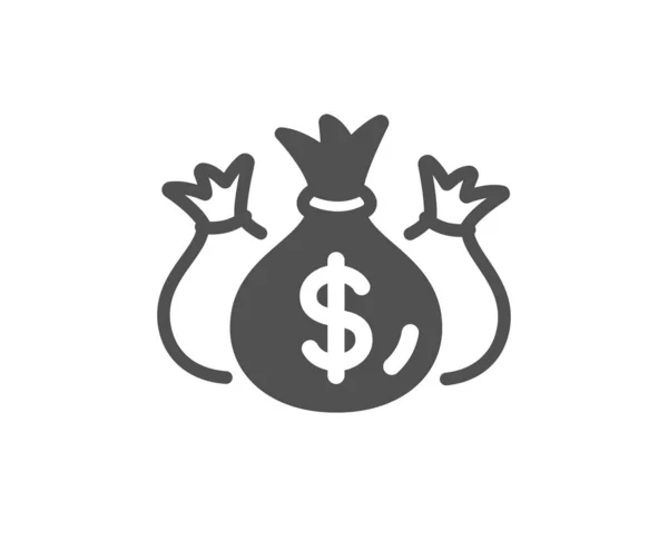 Vérifiez Icône Investissement Signe Audit Entreprise Symbole Des Sacs Cash — Image vectorielle