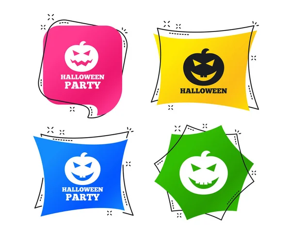 Halloween Pumpkin Ikony Halloween Party Znak Symbolu Wszystkie Obchody Dnia — Wektor stockowy