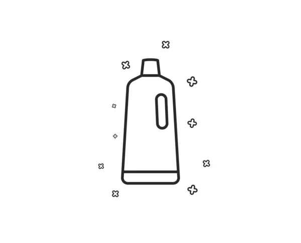 Reinigen Shampoo Lijn Pictogram Wasmiddel Reinigingsmiddel Symbool Schoonmaak Apparatuur Teken — Stockvector