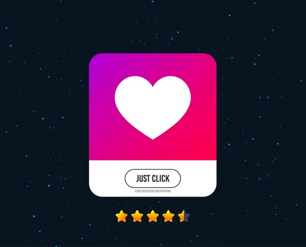 Love Icon Heart Sign Symbol Web Internet Icon Design Rating — Stock Vector