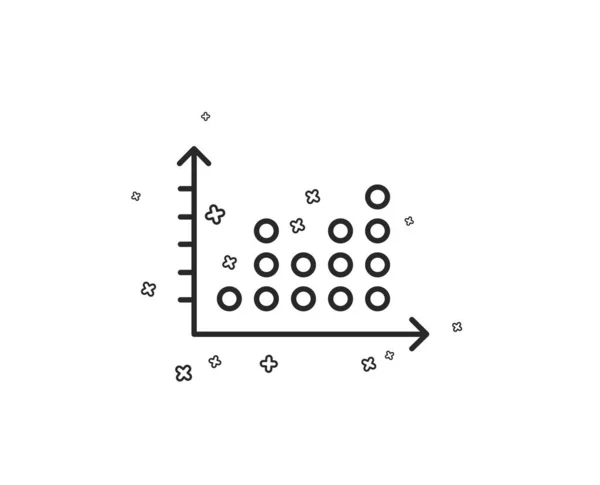 Ikona Čáry Grafu Dot Spiknutí Prezentace Graf Znamení Symbol Analýzy — Stockový vektor