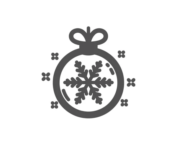 Bola Navidad Con Icono Del Copo Nieve Signo Decoración Del — Archivo Imágenes Vectoriales