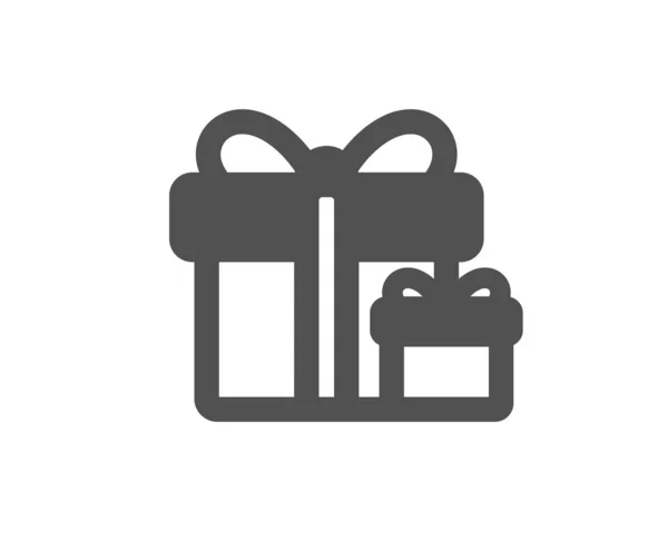 礼品盒 演示或销售标志 生日购物符号 包装礼品包装 质量设计元素 经典样式图标 — 图库矢量图片