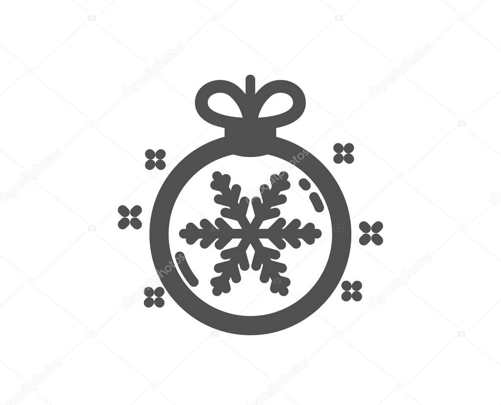 Bola Navidad Con Icono Del Copo Nieve Signo Decoración Del Vector de stock  por ©Blankstock 239828598, image size:1024x828