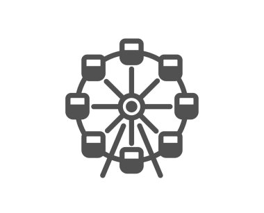 Dönme dolap simgesi. Eğlence Parkı işaret. Carousels sembolü. Kalite tasarım öğesi. Klasik stil ikonu. Vektör