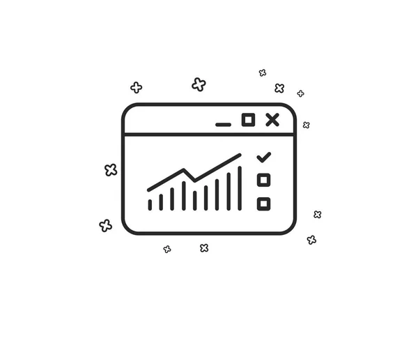 Sitio Web Icono Línea Tráfico Reporte Gráfico Signo Crecimiento Ventas — Archivo Imágenes Vectoriales