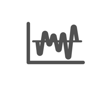 Yatırım grafik simgesini. Ekonomik grafik işareti. Menkul Kıymetler Borsası sembolü. İşletme Finansı. Kalite tasarım öğesi. Klasik stil ikonu. Vektör