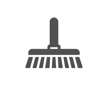 Temizlik paspas simgesi. Süpürme veya bir kat sembolü yıkayın. Temizlik ekipman işareti yıkama. Kalite tasarım öğesi. Klasik stil ikonu. Vektör