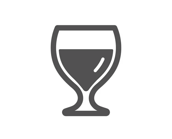 Icône Verre Vin Signe Boisson Alcoolisée Symbole Boisson Élément Conception — Image vectorielle