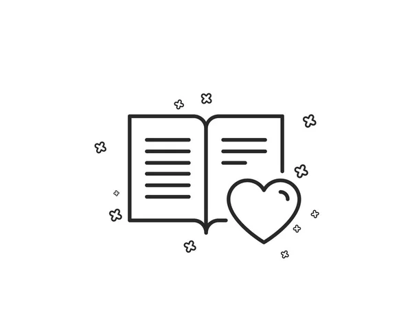 Liebe Buch Linie Symbol Feedback Zeichen Symbol Für Kundenzufriedenheit Geometrische — Stockvektor