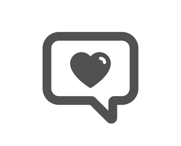 Corazón Icono Burbuja Del Habla Amor Símbolo Chat Señal Comunicación — Archivo Imágenes Vectoriales