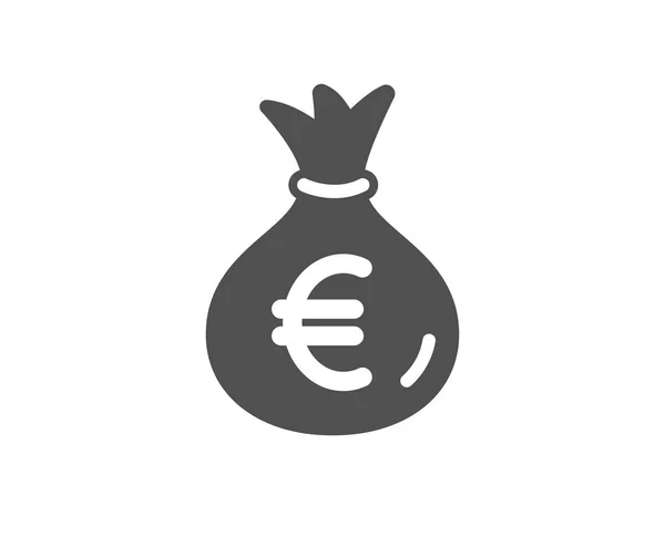 Pengar Väska Ikonen Cash Banking Valuta Logga Euro Eller Euro — Stock vektor