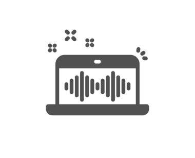 Müzik yapma simgesi. DJ app işareti. Müzik aygıt simgesi. Kalite tasarım öğesi. Klasik stil ikonu. Vektör