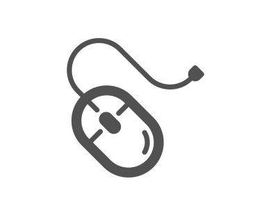 Fare simgesi. Bilgisayar bileşeni aygıt işareti. Kalite tasarım öğesi. Klasik stil ikonu. Vektör