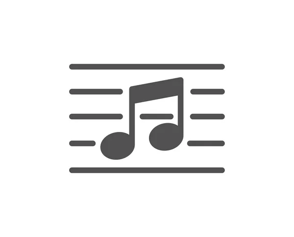 Ikona Nutę Muzyka Znak Element Projektu Jakości Ikona Stylu Klasycznym — Wektor stockowy