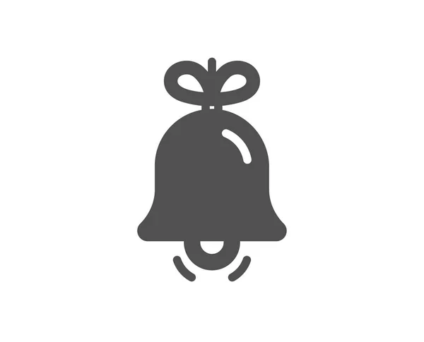 Рождественский Колокол Новогодний Знак Украшения Елки Элемент Качественного Дизайна Икона — стоковый вектор