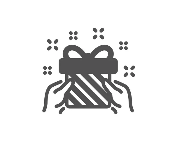 新年プレゼント アイコン クリスマス ギフト ボックス記号 驚きのシンボル 品質デザイン要素 クラシックなスタイルのアイコン ベクトル — ストックベクタ