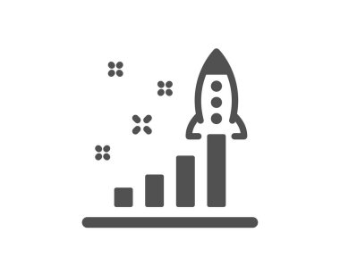 Geliştirme planı simgesi. Başlangıç iş işareti Başlat. Yenilik sembolü. Kalite tasarım öğesi. Klasik stil ikonu. Vektör