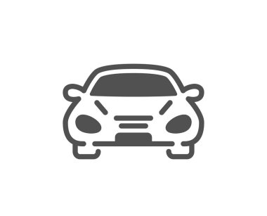 Araba taşıma simgesi. Ulaşım araç işareti. Sürüş sembolü. Kalite tasarım öğesi. Klasik stil ikonu. Vektör