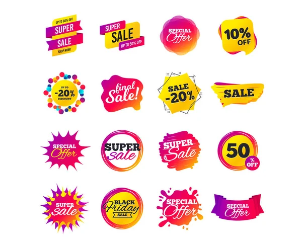 Sale Banner Templates Design Special Offer Tags Cyber Monday Sale — Stock Vector