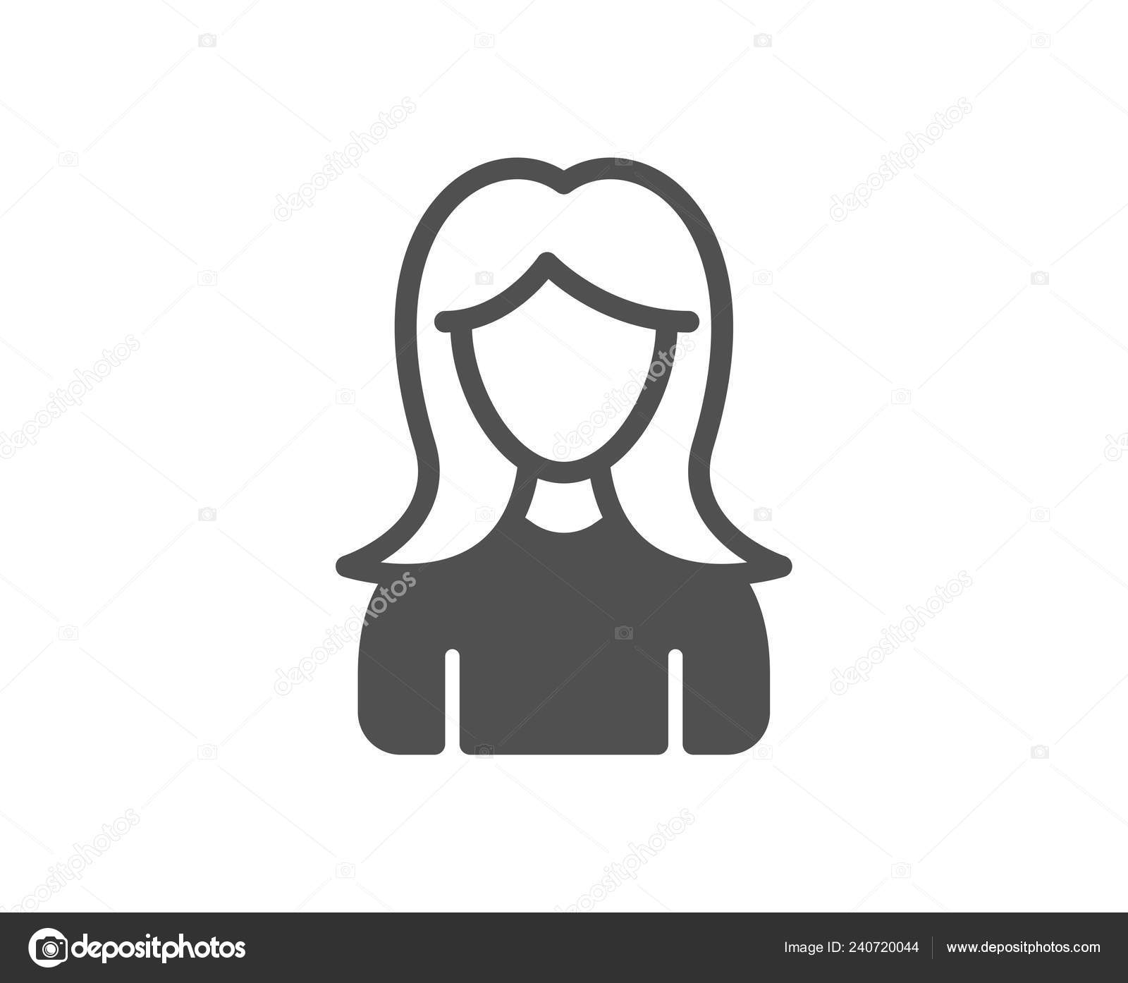 Image vectorielle Icône Utilisateur Signe Profil Féminin Femme Personne  Silhouette Symbole Élément par ©Blankstock - 240720044, image size:1600x1394