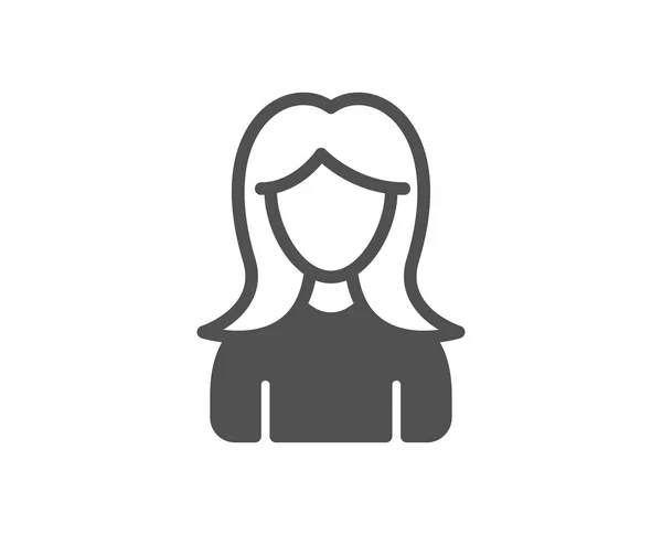 Ikonu Uživatele Ženy Znamení Profil Žena Osoba Silueta Symbol Kvalitní — Stockový vektor