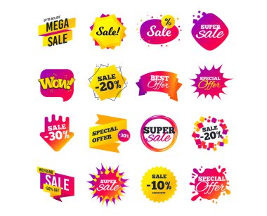 Satış banner şablonlar tasarımı. Özel Fırsat Etiketler. Siber Pazartesi Satış iskontoları. Simgeler alışveriş 