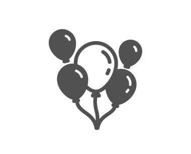 Balonlar simgesi. Eğlence Parkı veya Doğum günü parti işareti. Kalite tasarım öğesi. Klasik stil ikonu. Vektör