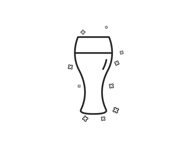 Ícone Linha Vidro Cerveja Sinal Cerveja Pub Craft Símbolo Bebida —  Vetores de Stock