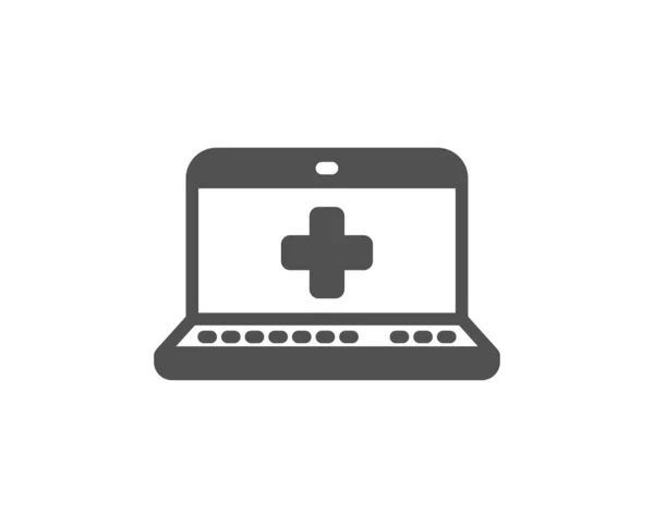 医学ノート パソコンのアイコン 医療のオンライン ヘルプのサイン 品質デザイン要素 クラシックなスタイルのアイコン ベクトル — ストックベクタ