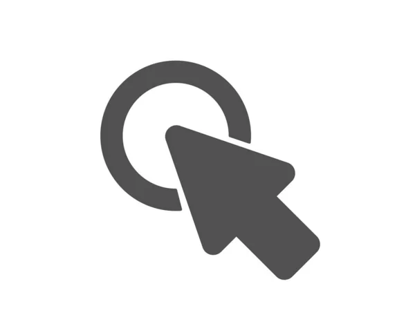 Click Here Icon Push Button Sign Web Cursor Symbol Quality — Stock Vector