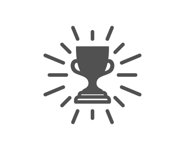 Ikona Puchar Nagrody Symbol Trofeum Zwycięzca Sportowe Osiągnięcia Znak Element — Wektor stockowy