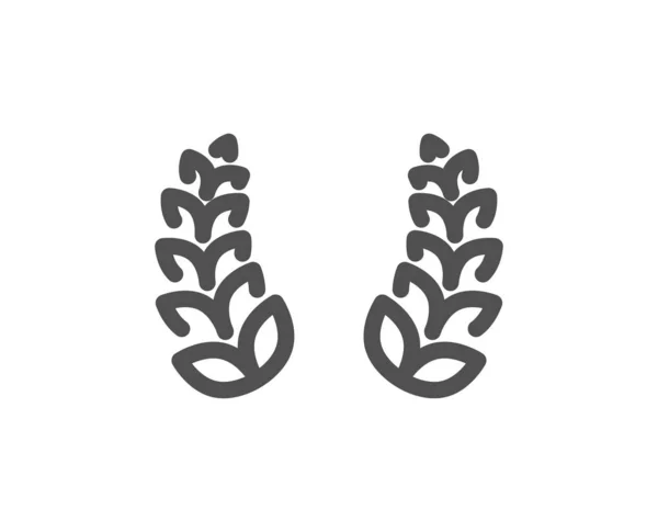 月桂樹の花輪のアイコン 報酬のシンボル 勝者の賞のサイン 品質デザイン要素 クラシックなスタイルのアイコン ベクトル — ストックベクタ