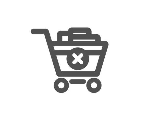 Удалите Значок Shopping Cart Знак Онлайн Покупки Символ Супермаркета Элемент — стоковый вектор