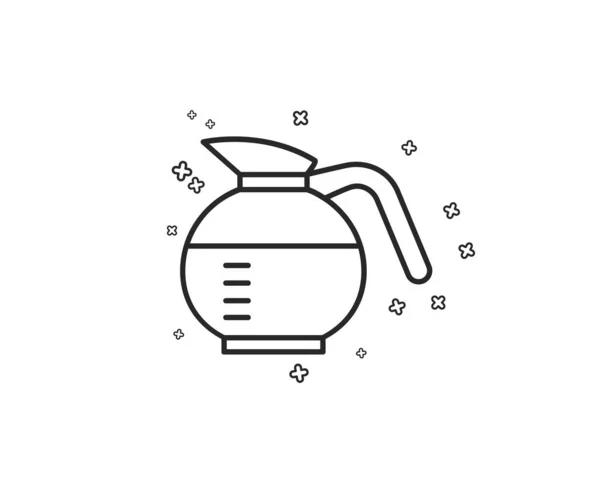 Kaffeekanne Linie Symbol Kaffee Heißgetränk Schild Gebrautes Frisches Getränk Symbol — Stockvektor