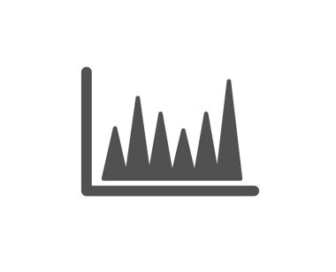 Çizgi grafik simgesini. Finansal büyüme grafik işareti. Menkul Kıymetler Borsası sembolü. Kalite tasarım öğesi. Klasik stil ikonu. Vektör