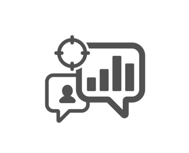 SEO istatistikleri simgesi. Arama motoru optimizasyonu işareti. Analitik grafik sembolü. Kalite tasarım öğesi. Klasik stil ikonu. Vektör